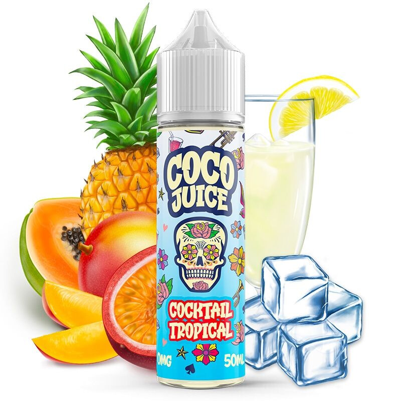 E-liquide boosté en arômes Coco Juice -flacon de 60 ml