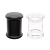 Pot en verre pour CBD, coloris noir/ transparent blanc Display 12pcs